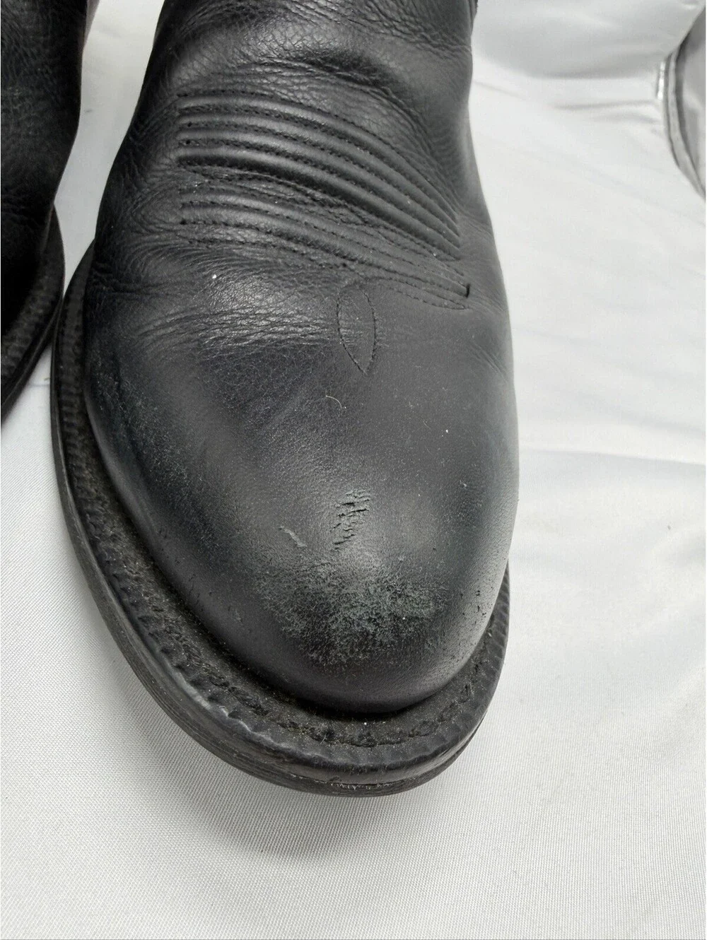 Ariat Heritage R Toe Black Leather Cowboy Boots Men’s 12 D 10002218